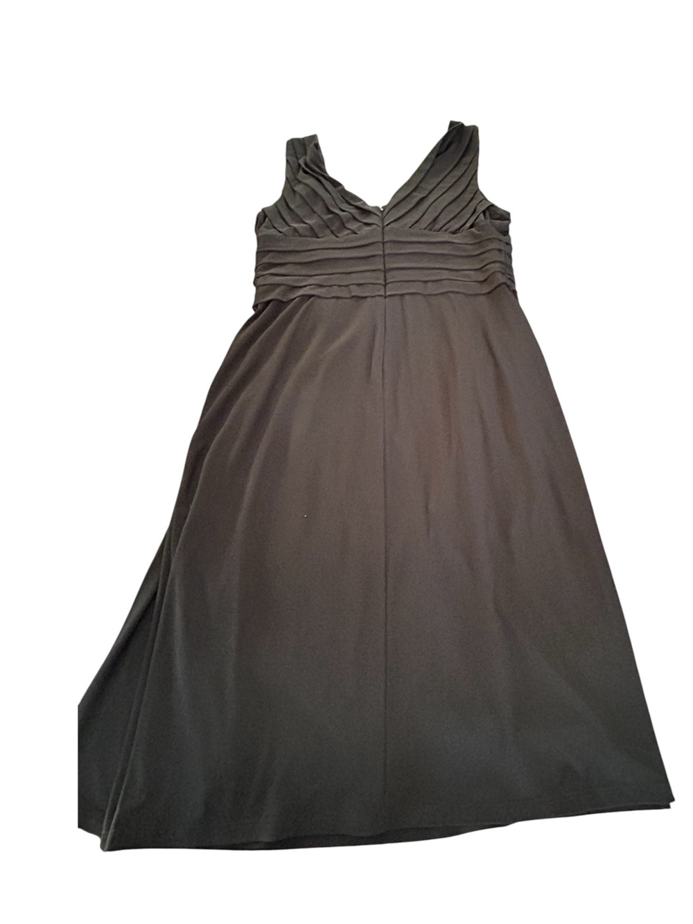 Jones NY Classic V-Neck Black Maxi Wedding Evening Formal Dress Sz 10 EUC - Picture 7 of 14